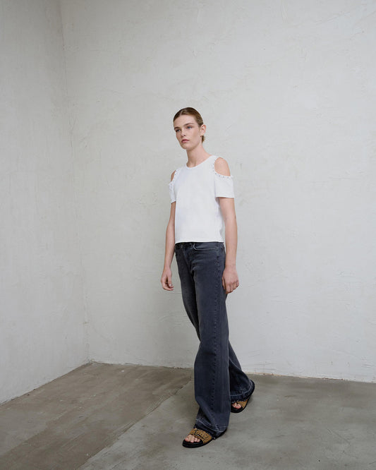 Jeans Costura Delantera Antracita