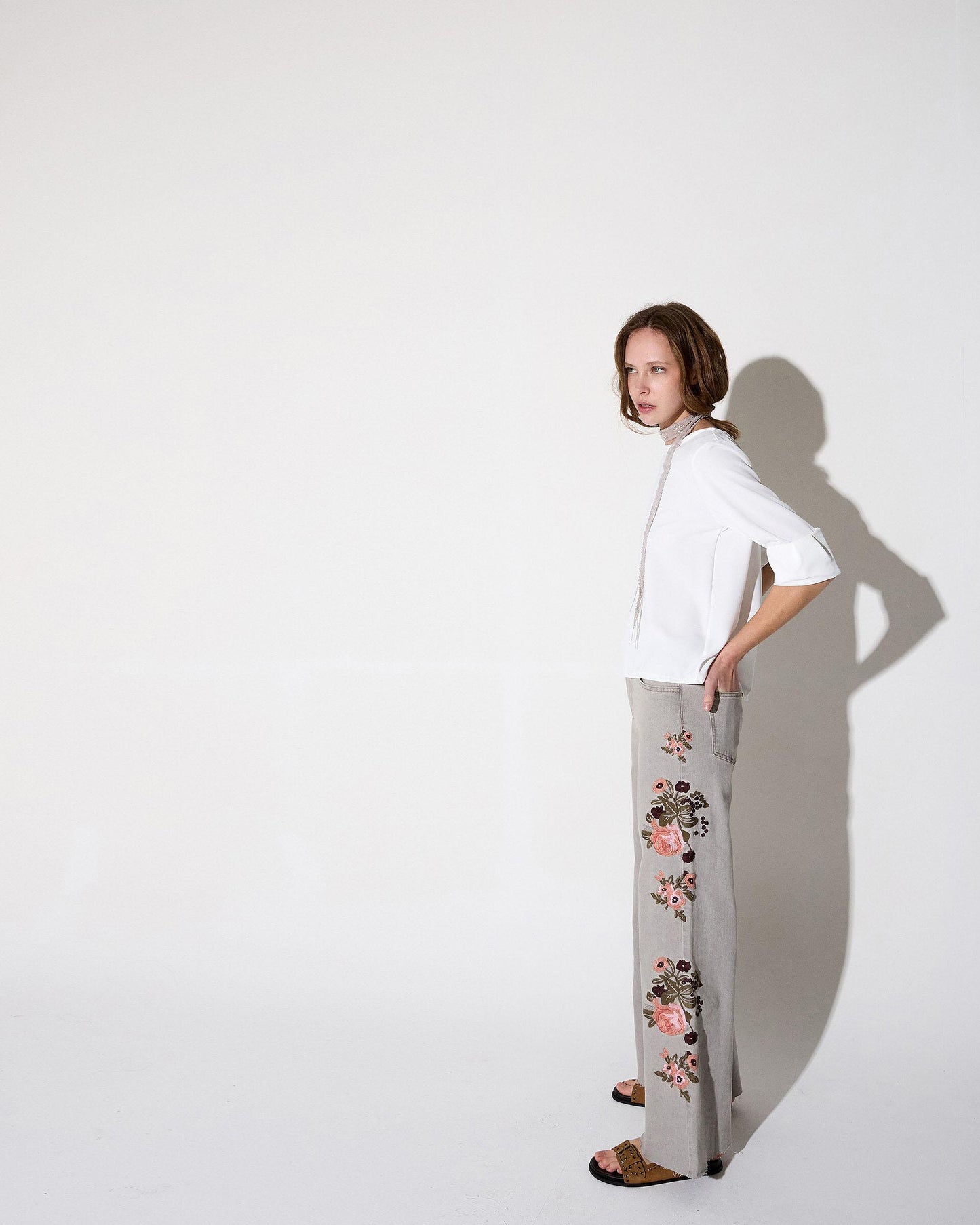Blusa Puño Ancho Blanca