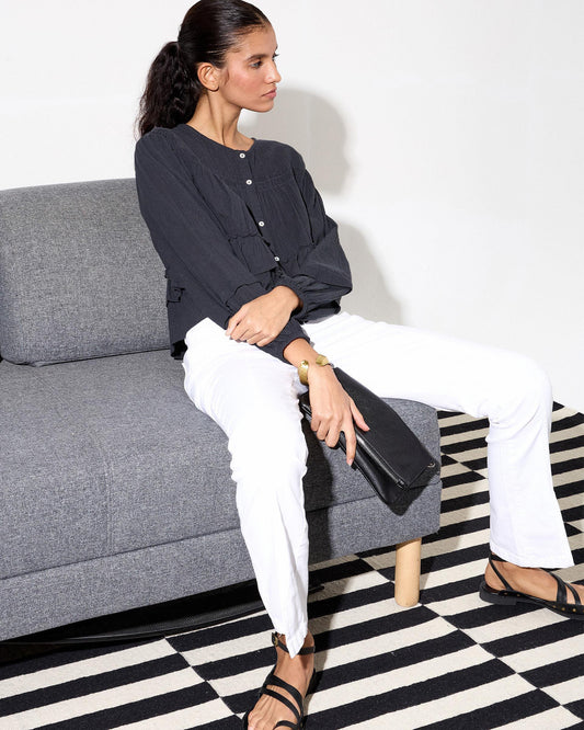 Blusa Volantes Antracita
